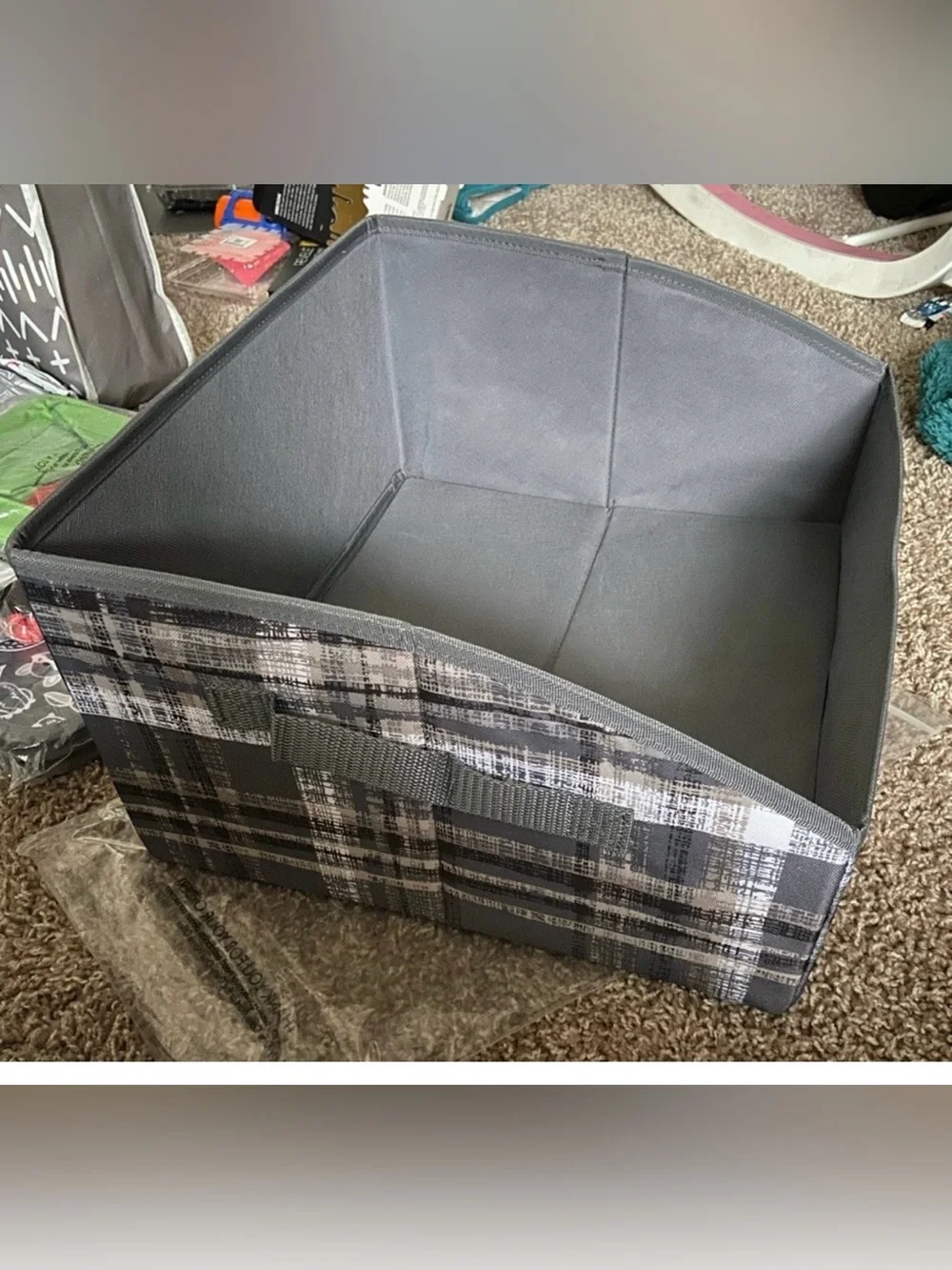 Thirty-One Your Way Display Bin in Cozy Plaid